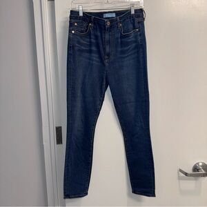 7 For All Mankind High Waist Ankle Skinny Jeans